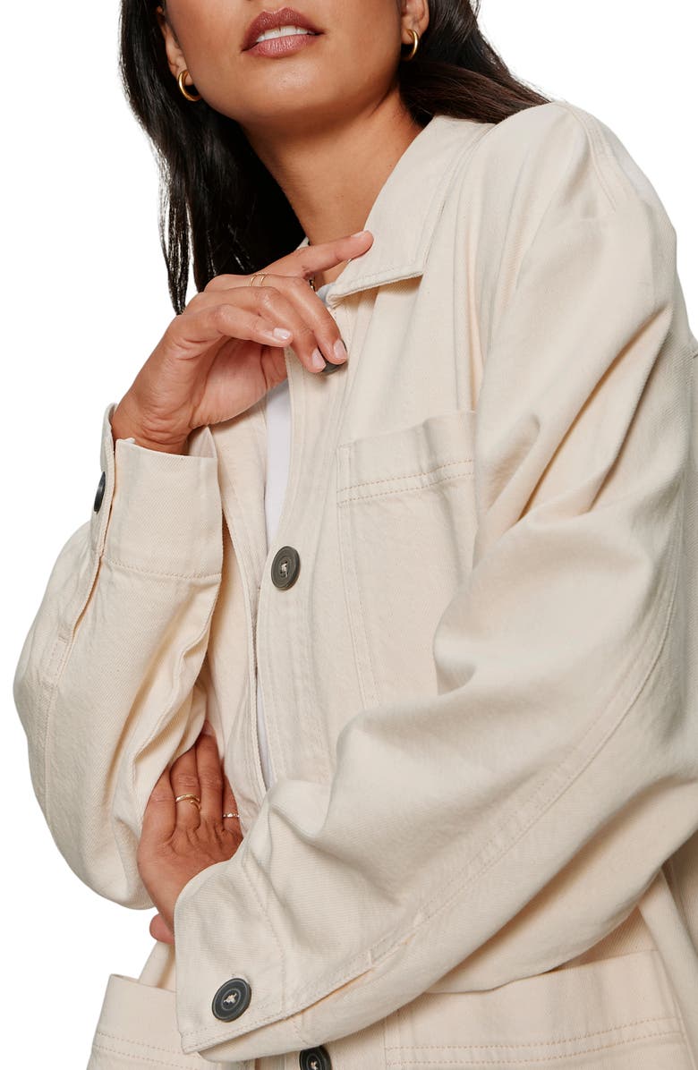 Sanctuary Greenhouse Cotton Jacket, Alternate, color, Collagen White