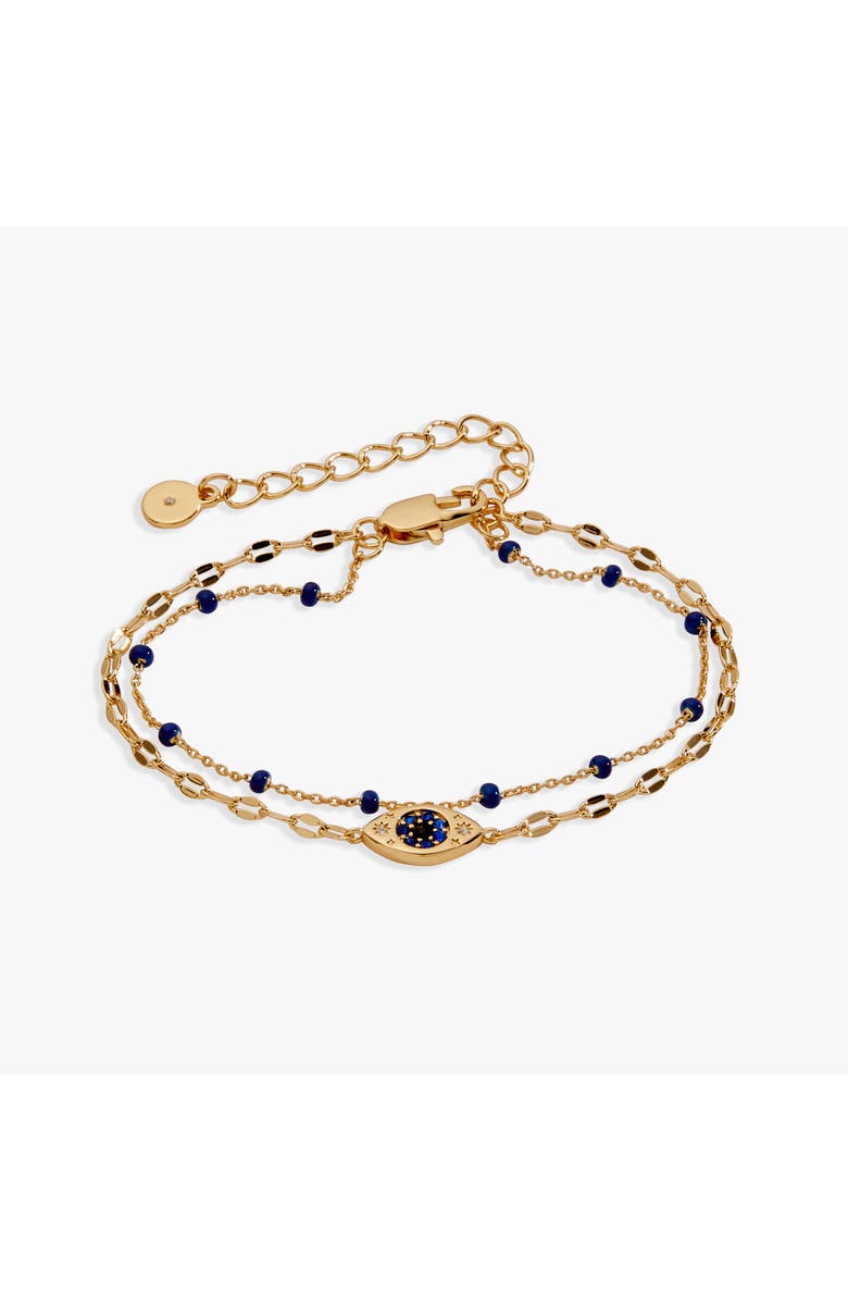 Alex and Ani Festival 2 strand Evil eye bracelet, Main, color, Gold