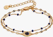Alex and Ani Festival 2 strand Evil eye bracelet