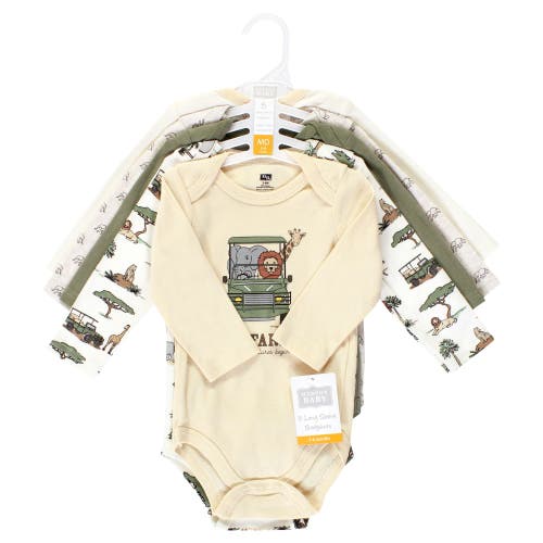 Hudson Baby Cotton Long-sleeve Bodysuits 5-pack In Multi