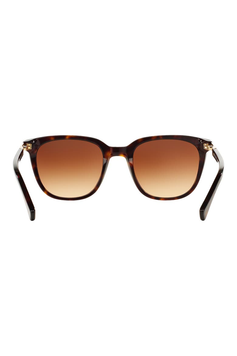 51mm Gradient Rectangle Sunglasses, Alternate, color, SHINY DARK HAVANA / BROWN