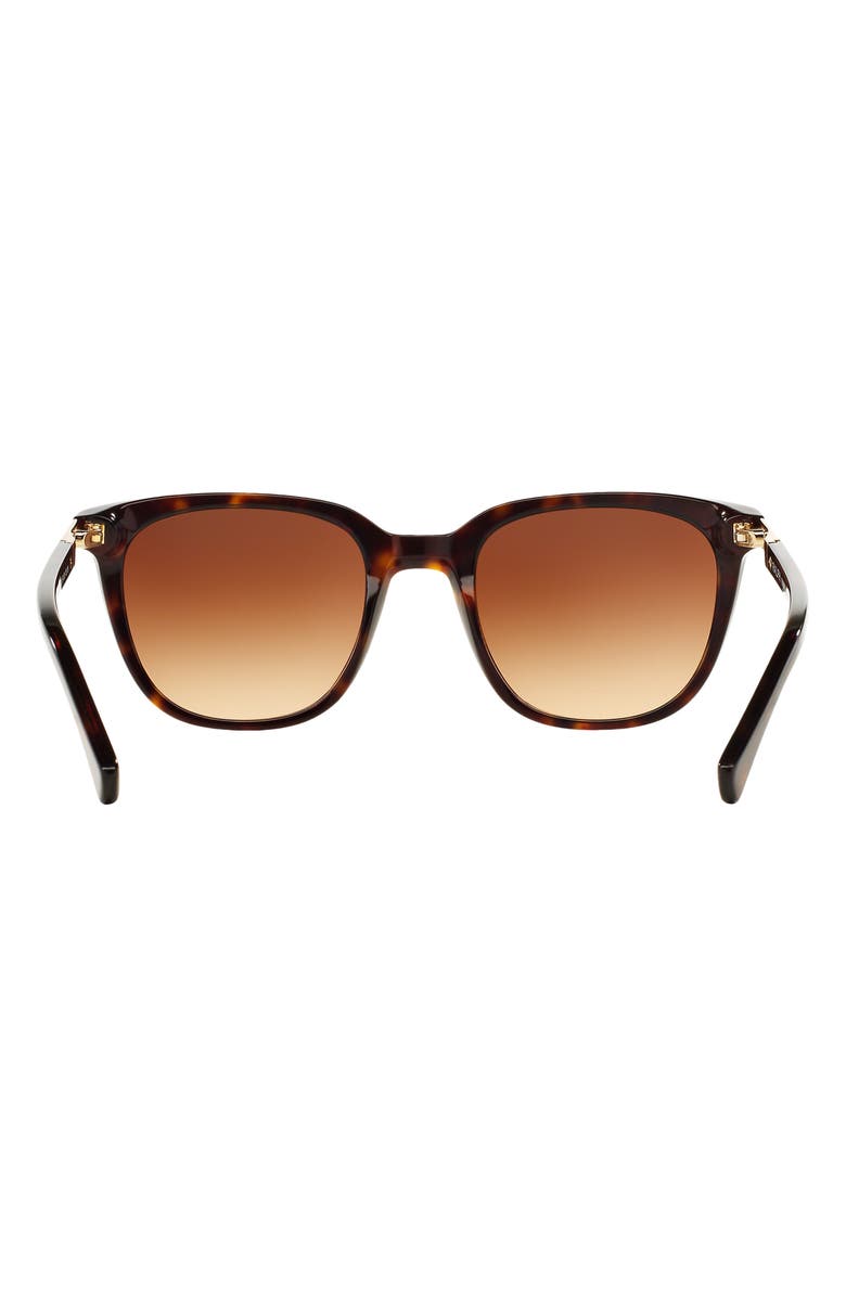 RALPH 51mm Gradient Rectangle Sunglasses, Alternate, color, Shiny Dark Havana / Brown