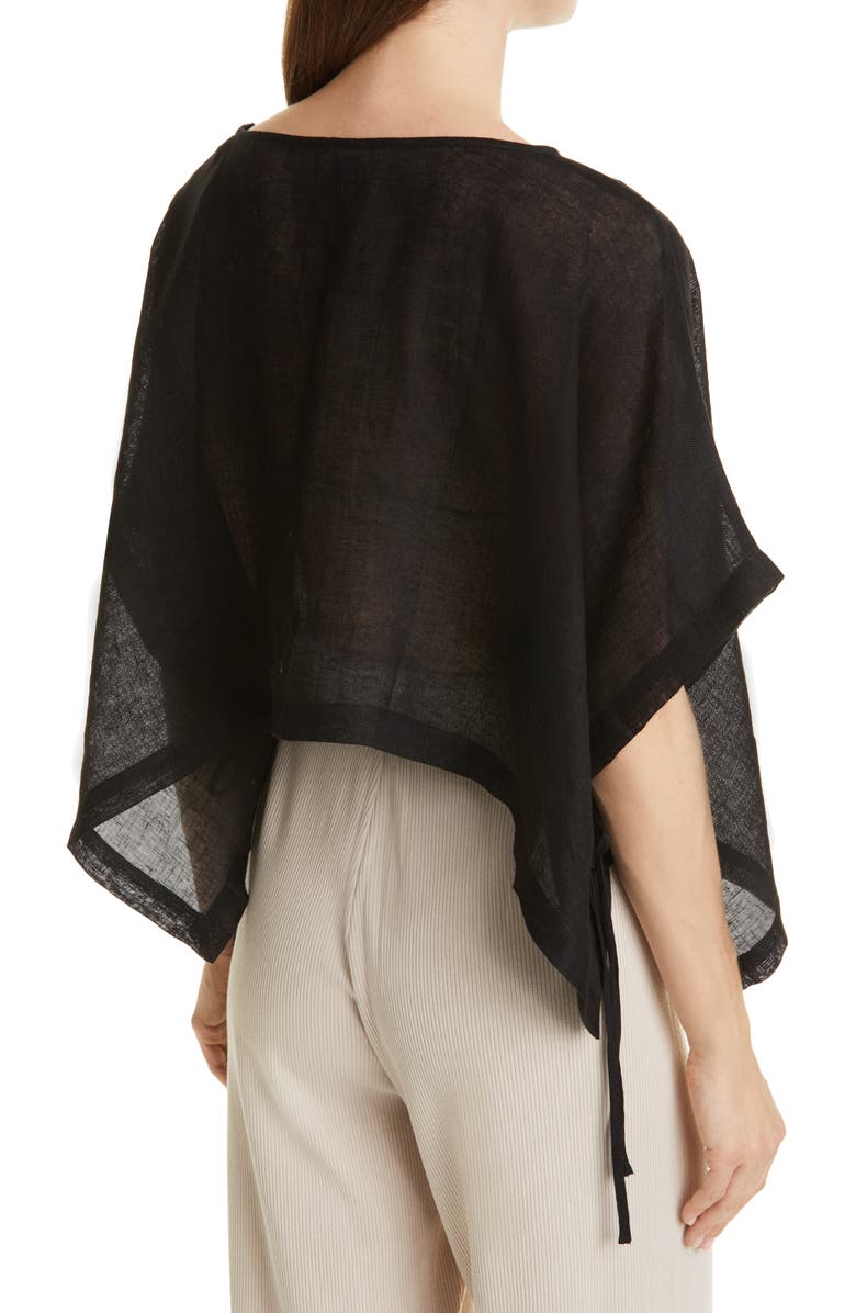 Eileen Fisher Layered Organic Linen Poncho, Alternate, color, 
