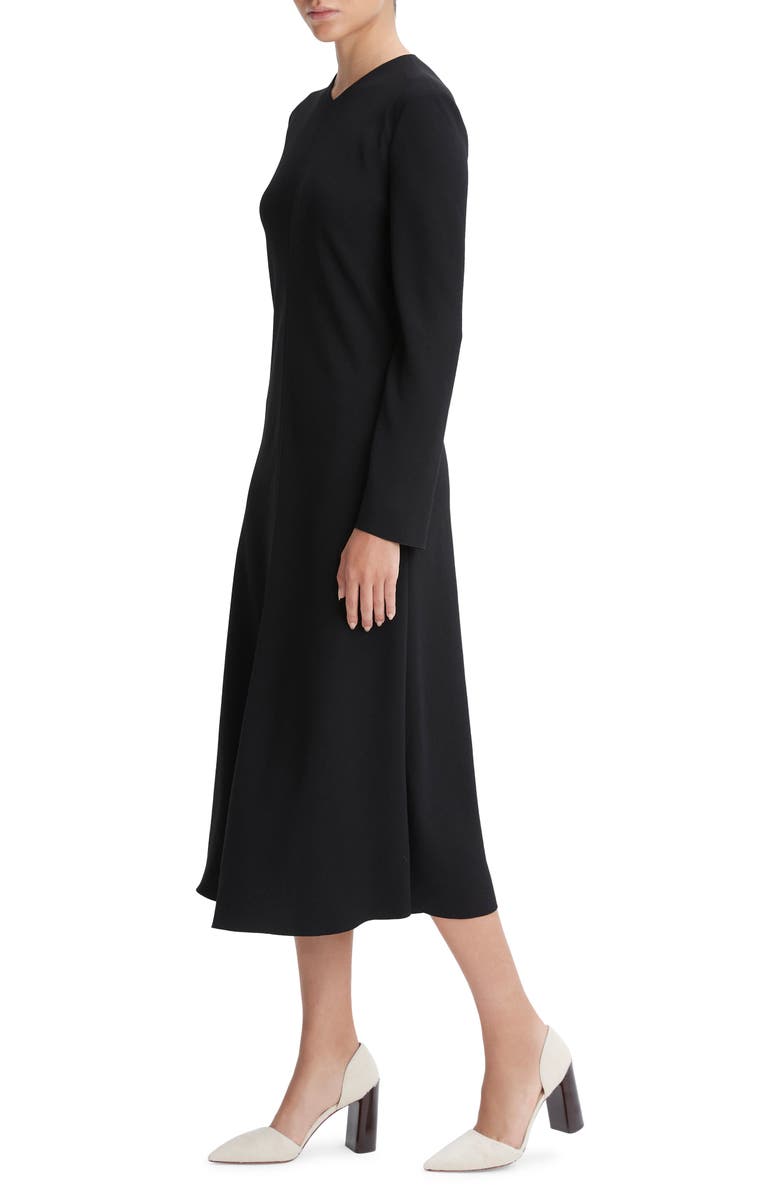 Vince Bias Cut Long Sleeve Dress, Alternate, color, 