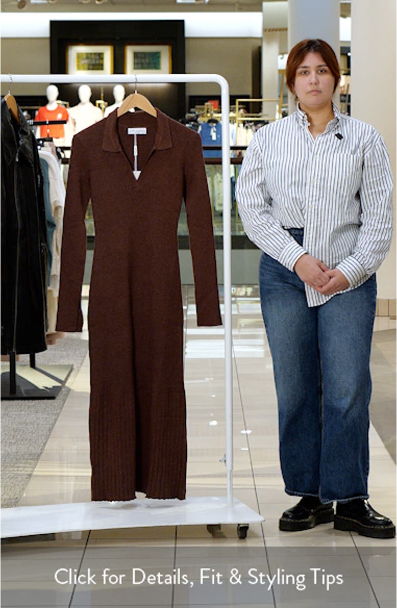 Makenna Long Sleeve Rib Maxi Sweater Dress, sales video thumbnail