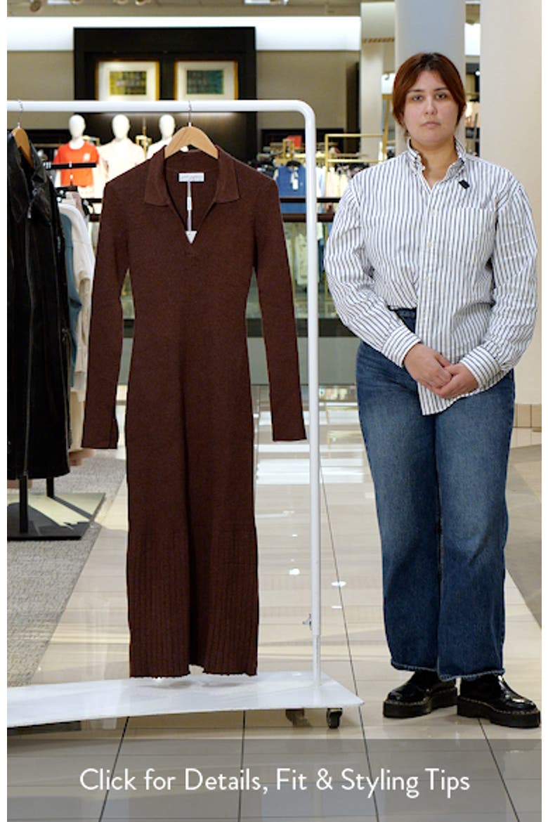 Makenna Long Sleeve Rib Maxi Sweater Dress video