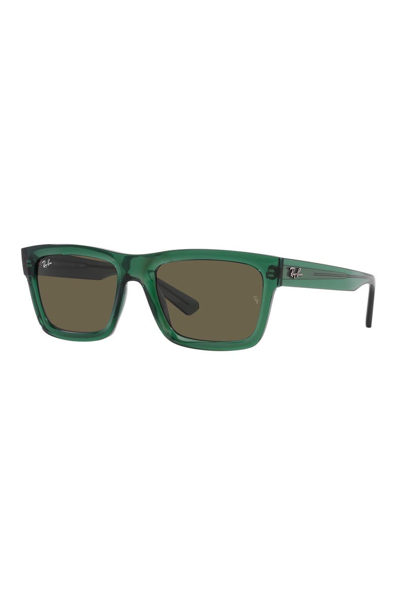 Warren 57mm Rectangular Sunglasses, Alternate, color, TRANSPARENT GREEN