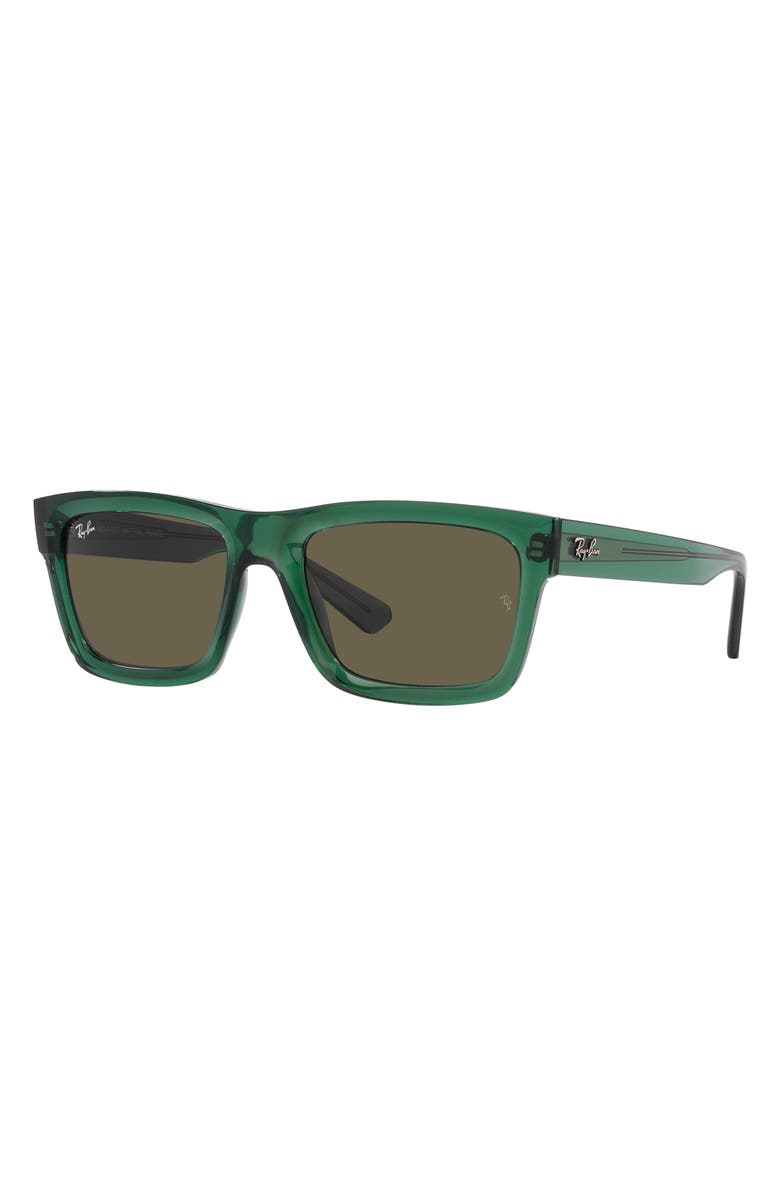 Ray-Ban Warren 57mm Rectangular Sunglasses, Alternate, color, Transparent Green