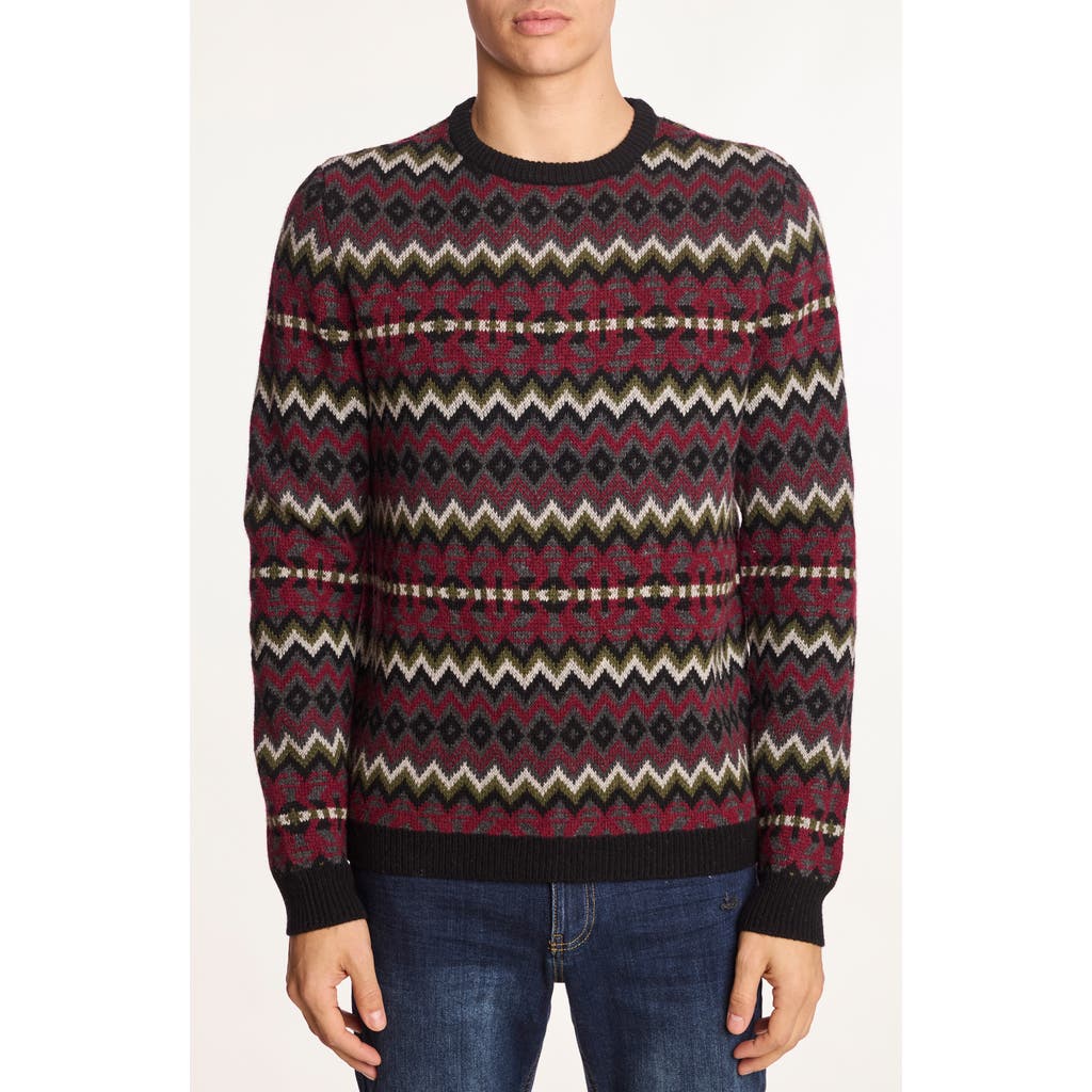 Paisley & Gray Chevron Crewneck Sweater In Multi