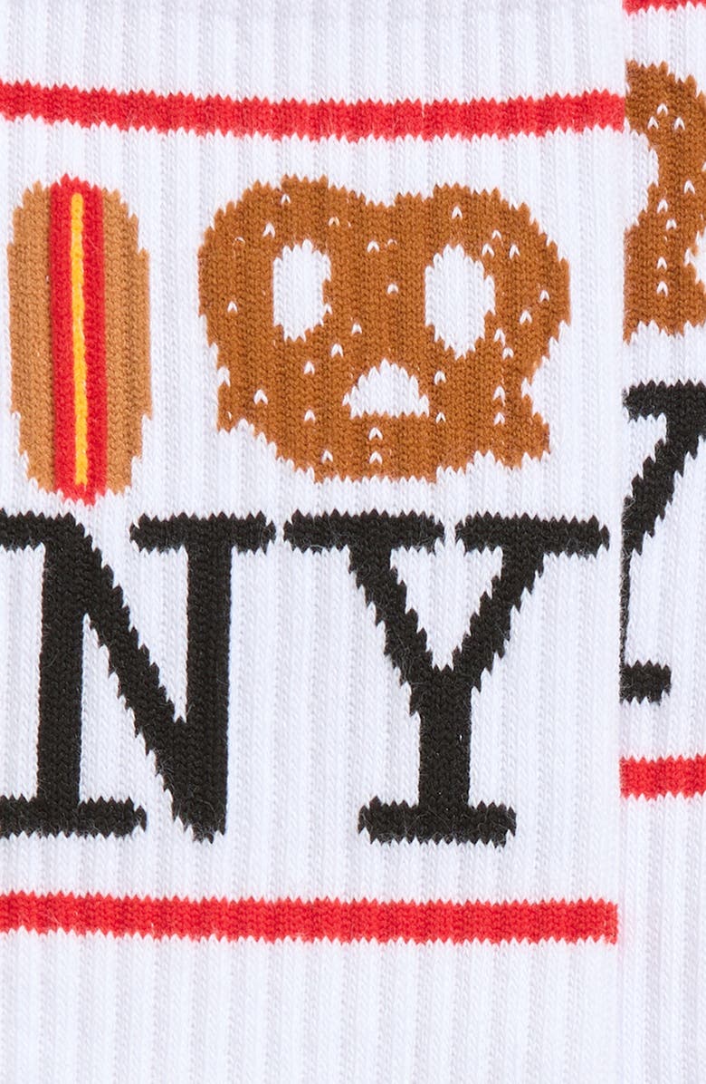 PiccoliNY NY Crew Socks, Alternate, color, Hot Dog/ Pretzel