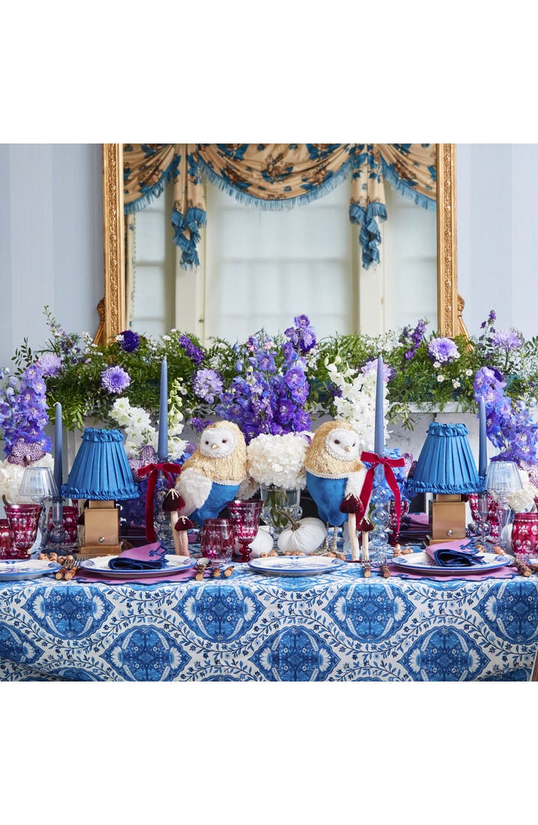 Mrs. Alice Blue Frilled Silk Lampshade, Alternate, color, Blue