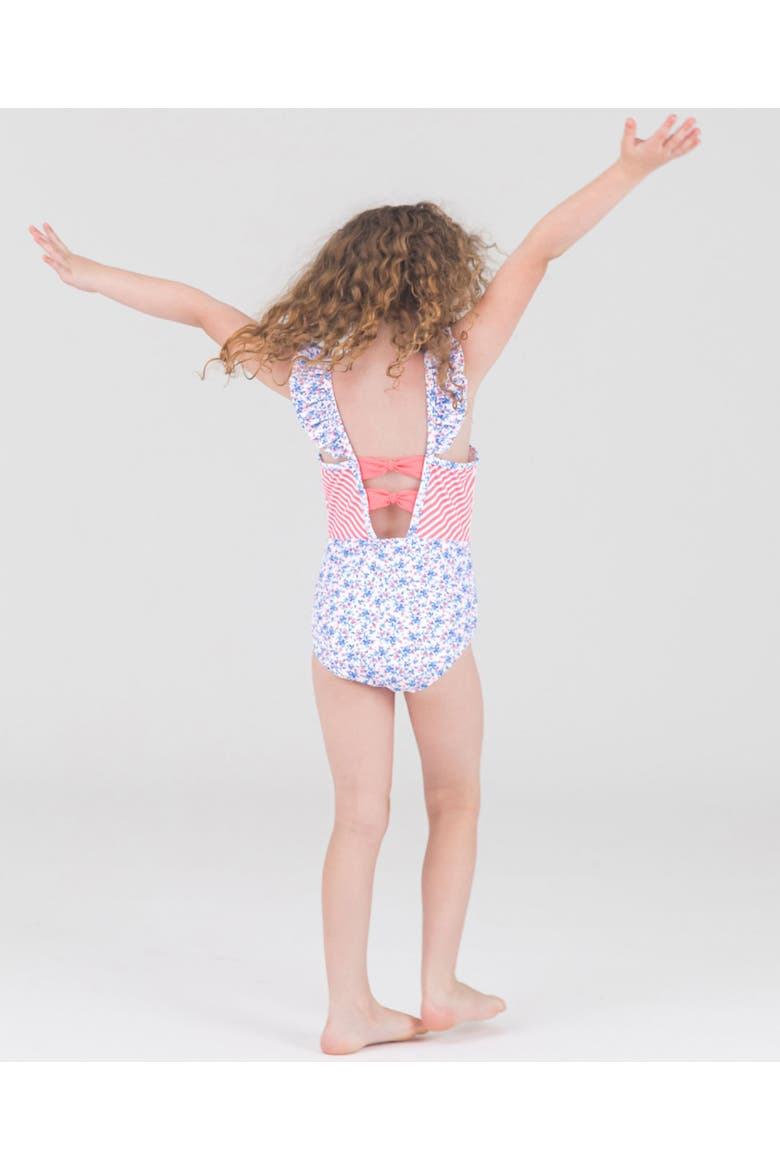 Girls UPF50+ Pinafore One Piece, Alternate, color, Cottage Tea Time