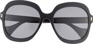 Gucci 57mm Round Sunglasses