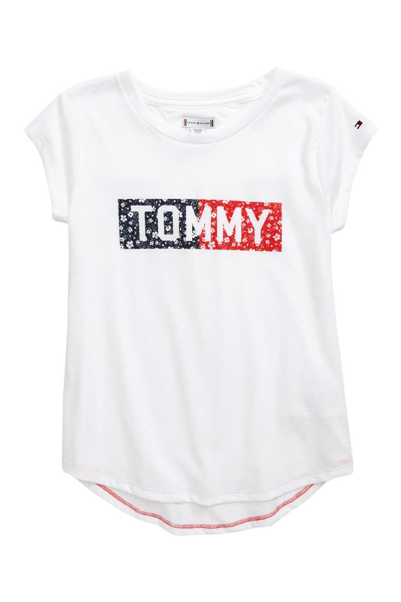 Ditsy Flag T-Shirt, Main, color, WHITE