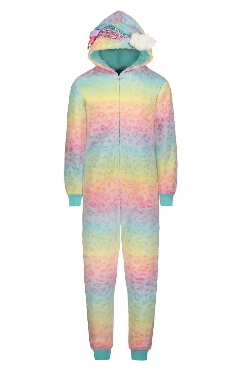 SLEEP ON IT Kids' Hooded Romper Pajamas, Main, color, 