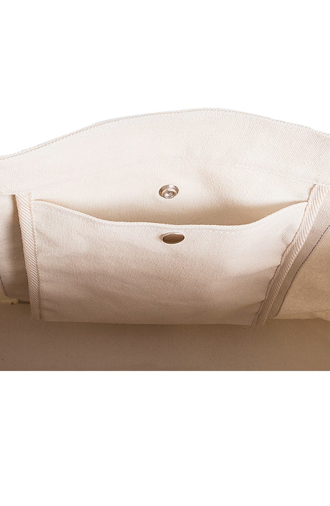 Cathy's Concepts Monogram Canvas Tote, Alternate, color, 