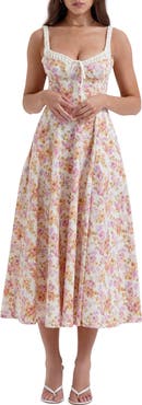 HOUSE OF CB Sabrina Corset Fit & Flare Dress