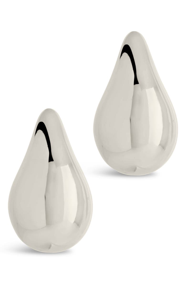 Sterling Forever Kimberly Teardrop Stud Earrings, Alternate, color, Silver