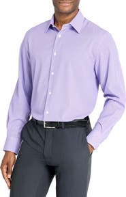 W.R.K Regular Fit Geometric Print Performance Dress Shirt