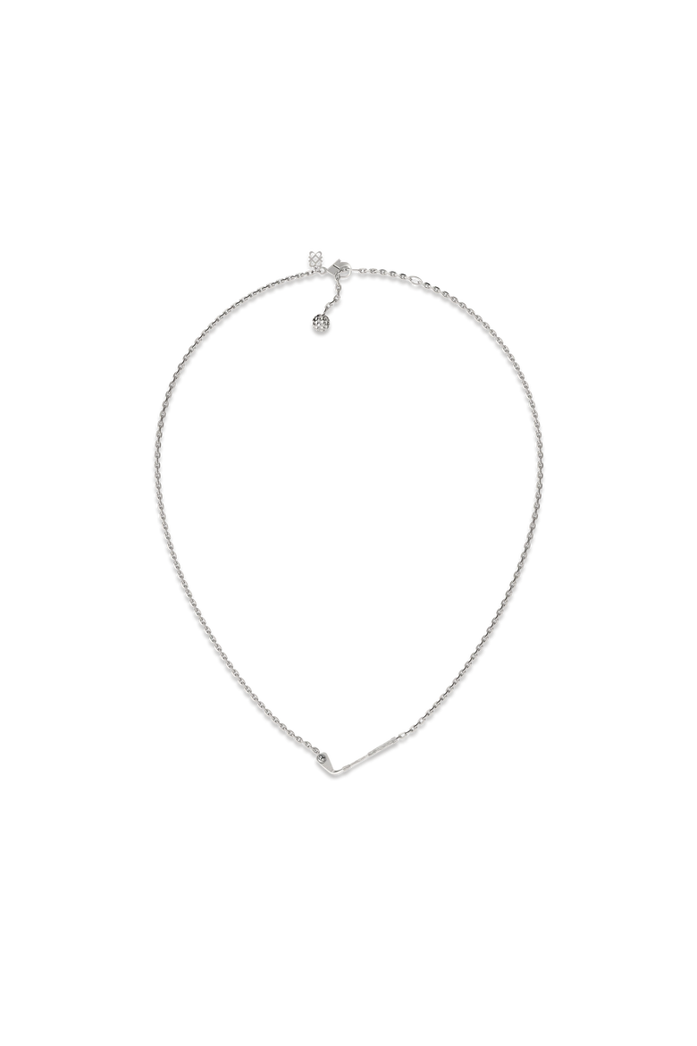 The Golf Club Necklace, White Diamond, Alternate, color, Silver Diamond