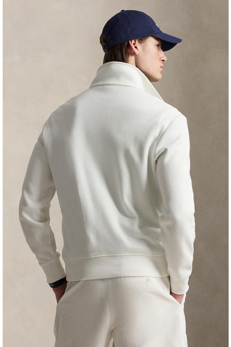 Double Knit Quarter Zip Sweatshirt, Alternate, color, WHITE
