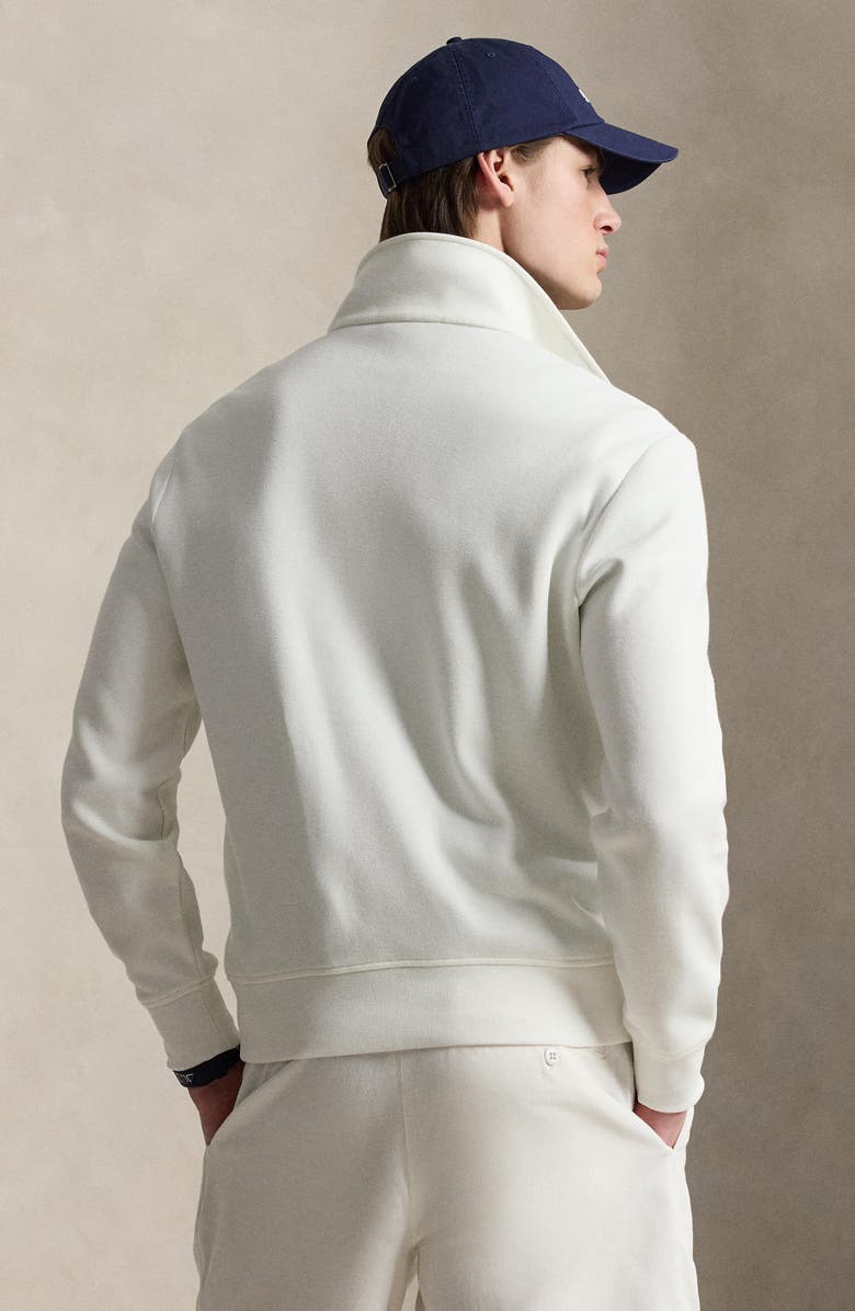 Polo Ralph Lauren Double Knit Quarter Zip Sweatshirt, Alternate, color, White