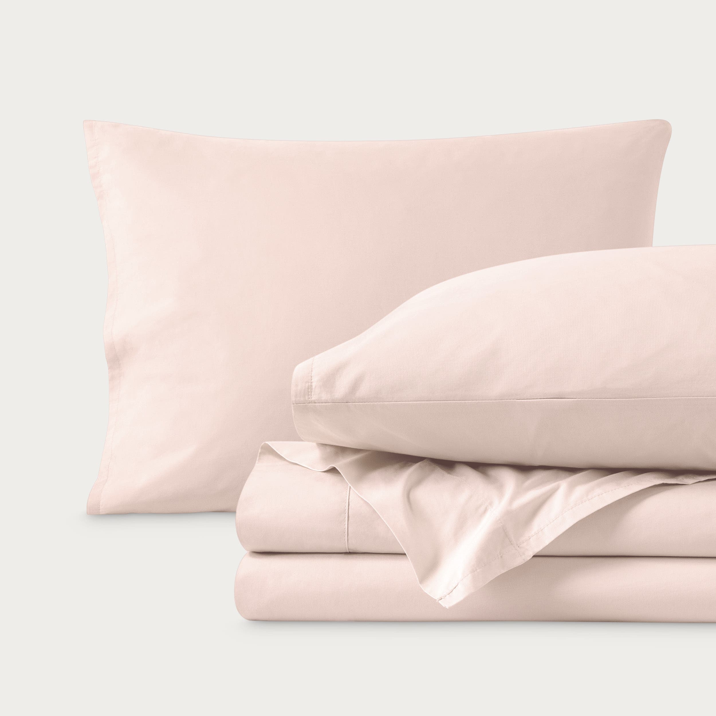 Bare Home 100% Organic Cotton Percale Cooling Sheet Set In Pink