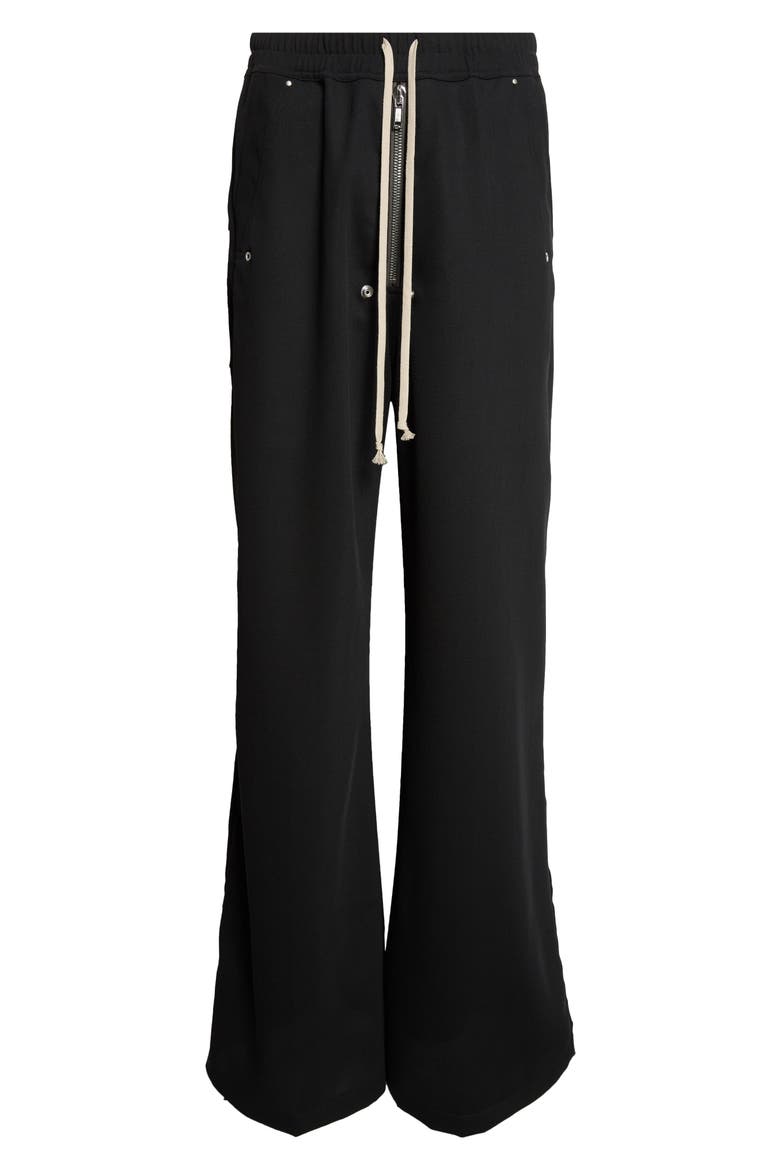 Bela Wide Leg Wool Pants, Main, color, BLACK