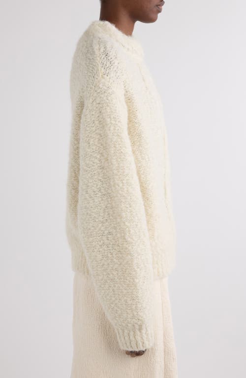 Isabel Marant Romane Irish Funnel-neck Alpaca Sweater In White