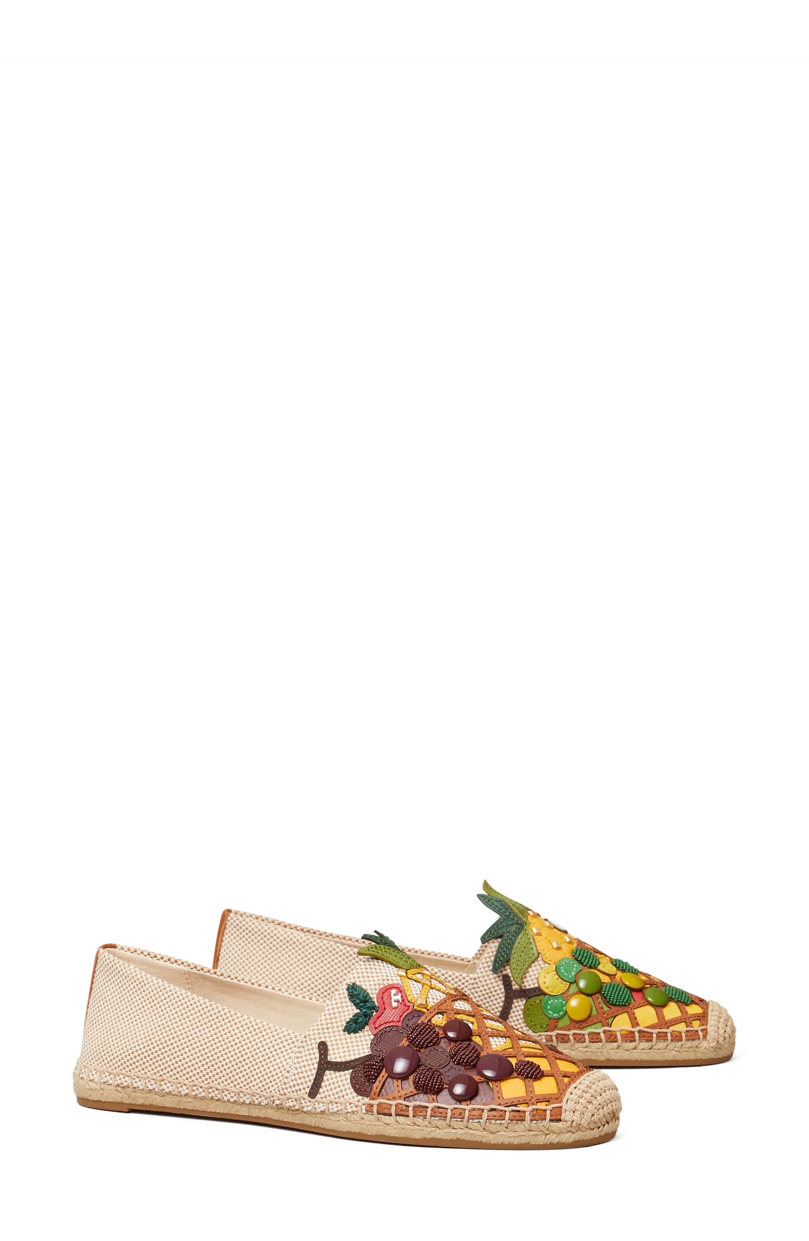 Tory Burch Fruit Appliqué Espadrille, Main, color, 