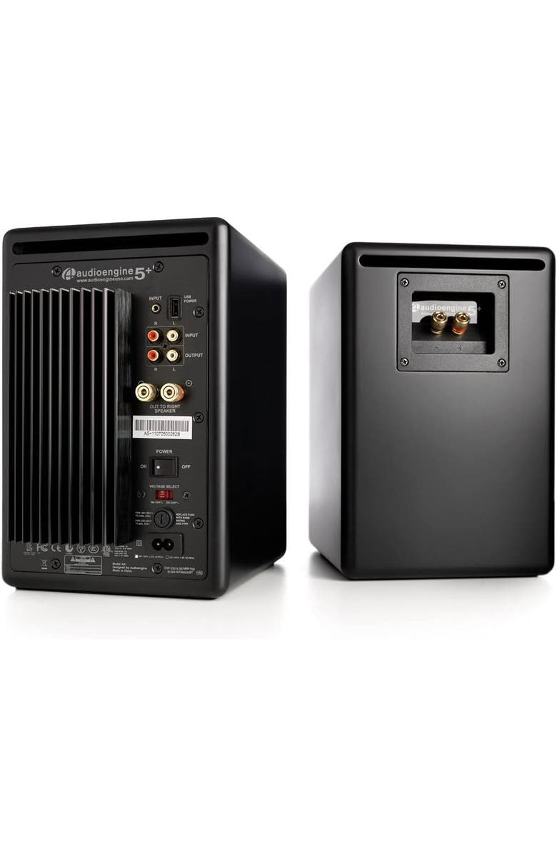 Audioengine A5+ Classic Powered Bookshelf Speakers, Alternate, color, Black