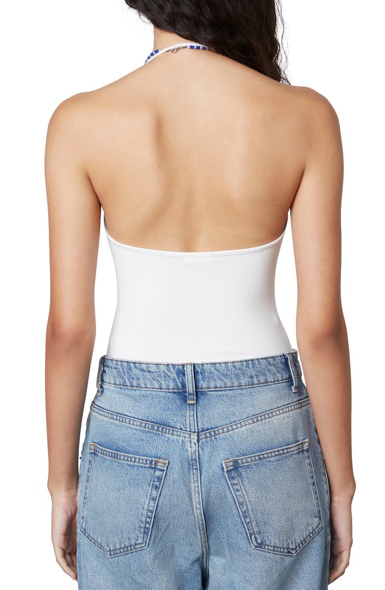 Nia Kaia Rib Halter Tank, Alternate, color, White