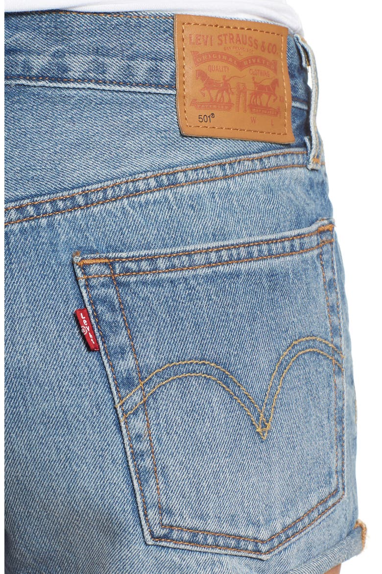 Levi's® Cutoff Denim Shorts, Alternate, color, BLUE EXPLORER