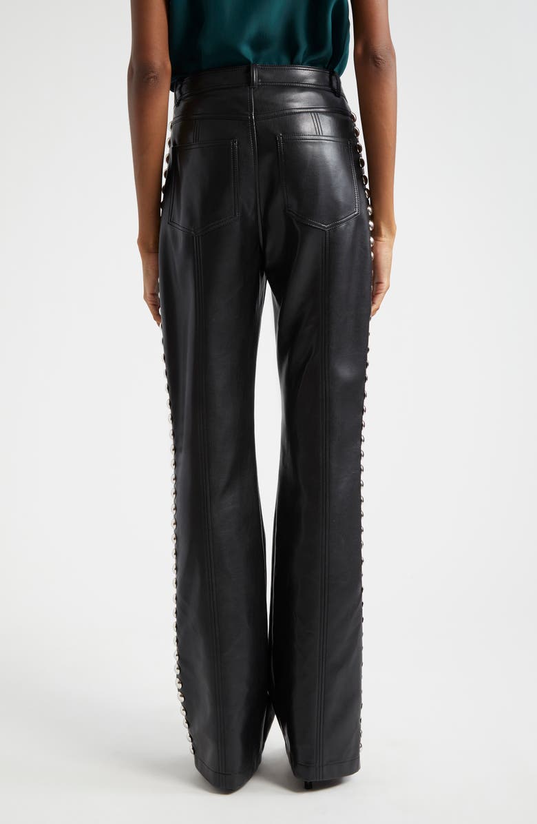 Cinq à Sept Shailene Stud Detail Faux Leather Pants, Alternate, color, 