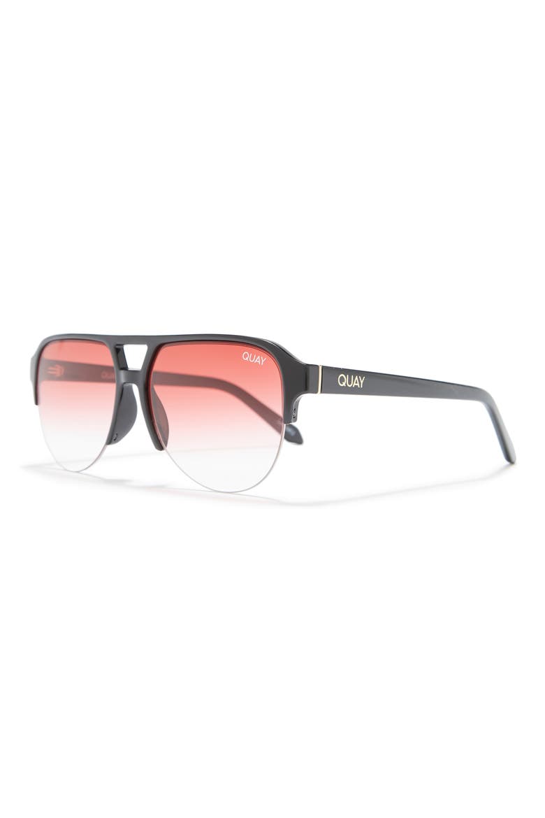 49mm Into It Aviator Sunglasses, Alternate, color, BLACK/ PURPLE