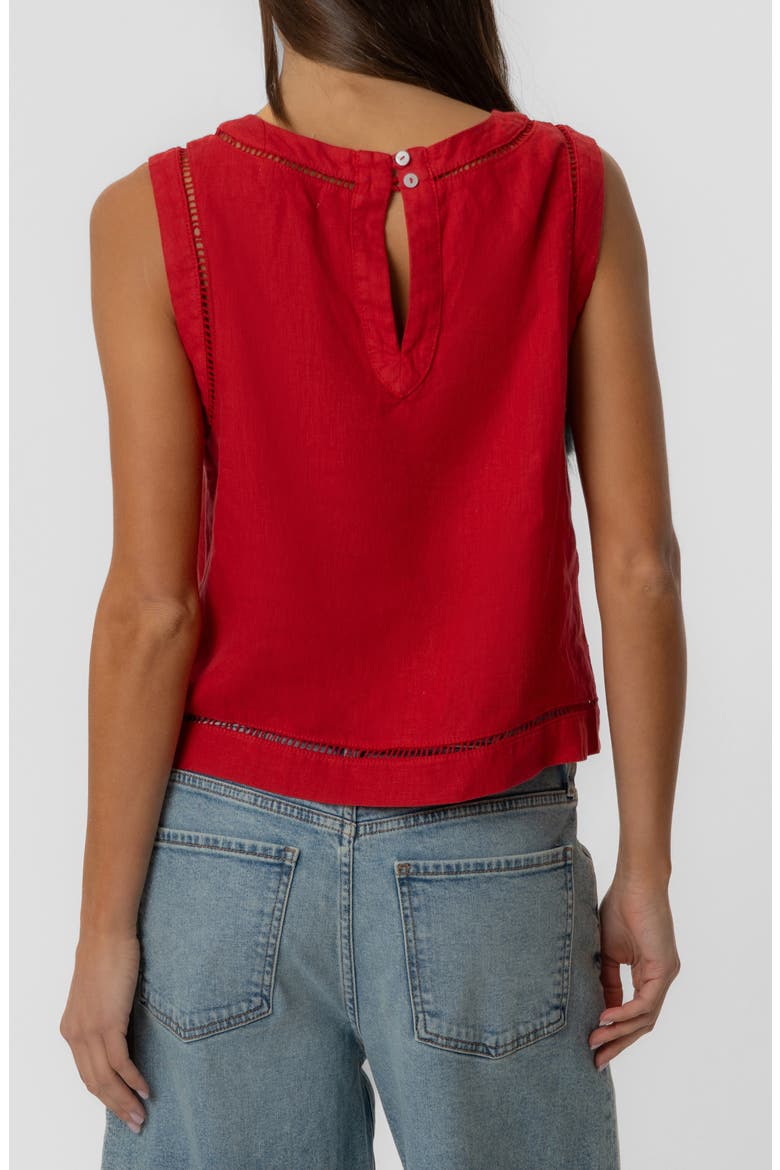 Joanne Sleeveless Top, Alternate, color, TOMATO