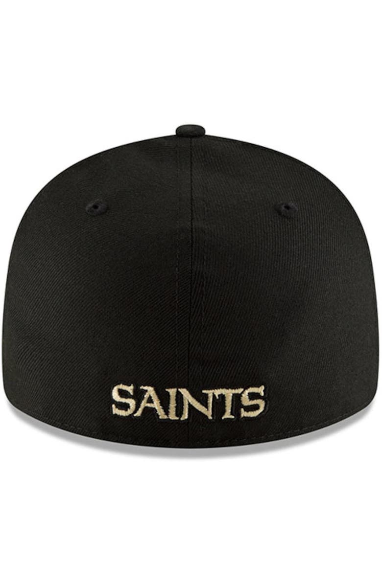 New Era Men's New Era Black New Orleans Saints Alternate Logo Omaha Low Profile 59FIFTY Fitted Hat, Alternate, color, Black