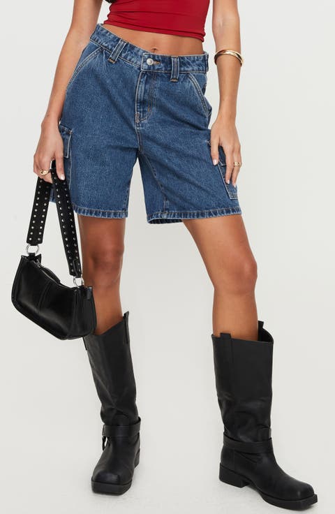 Mika Denim Cargo Bermuda Shorts