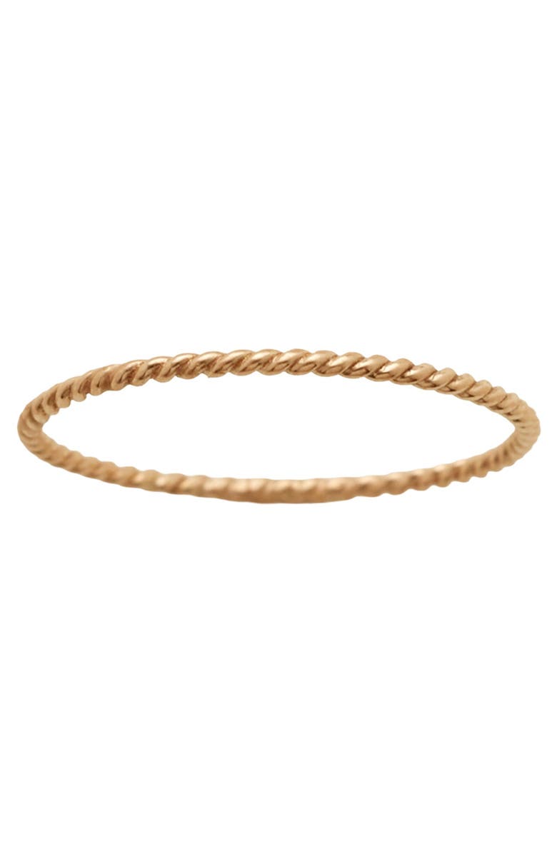 MADE BY MARY Braided Stacking Ring, Main, color, Gold Filled