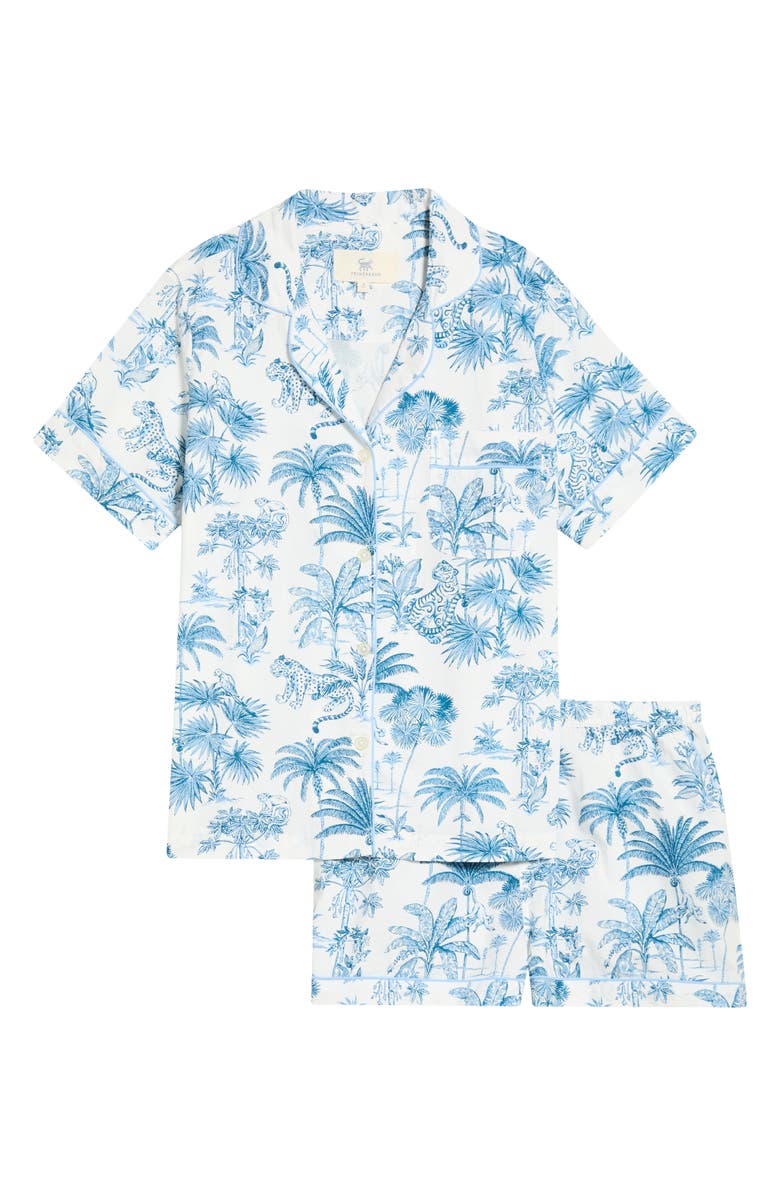 Printfresh Short Organic Cotton Pajamas Set, Alternate, color, Cloud