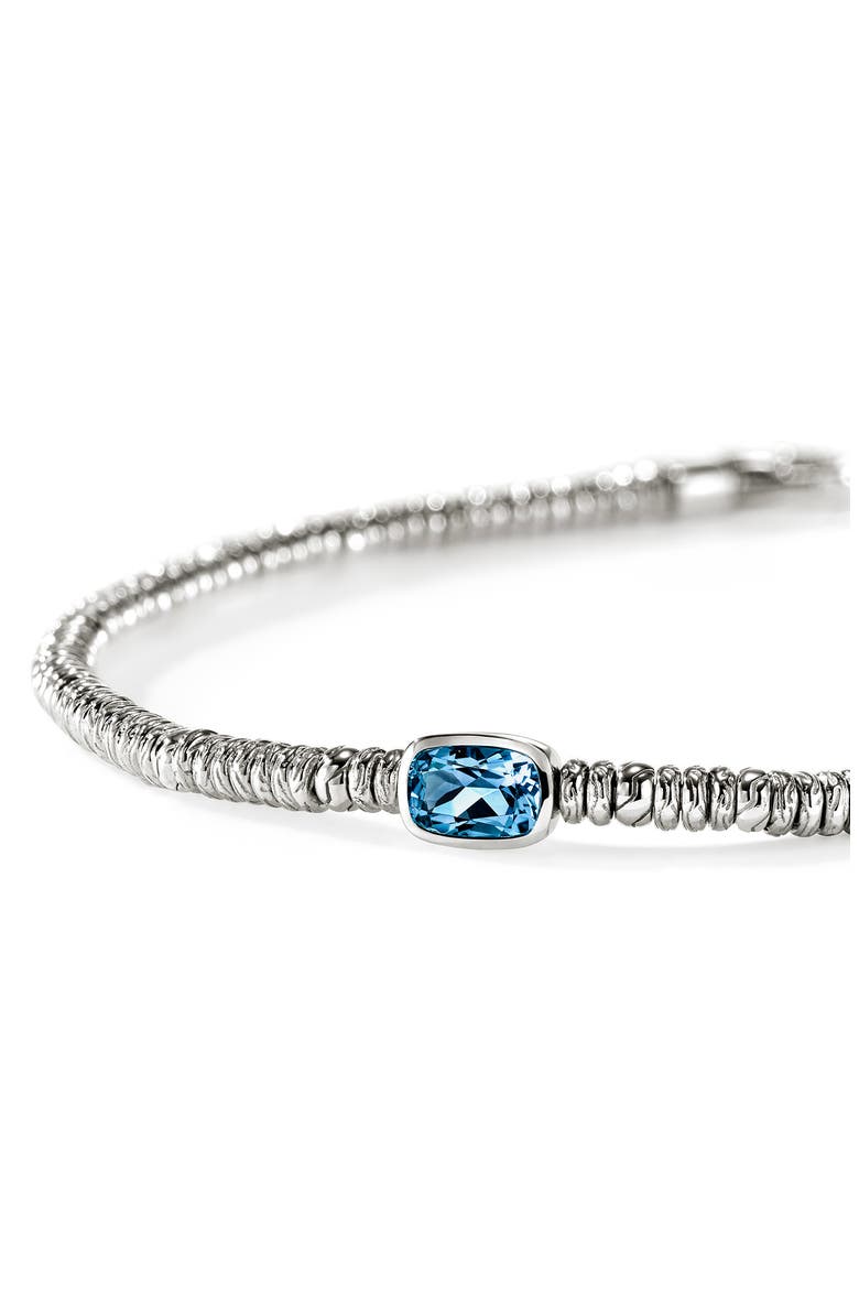 Heishi Sterling Silver Swiss Blue Topaz Bracelet, Alternate, color, SWISS BLUE TOPAZ