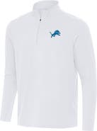 ANTIGUA Men's Antigua White Detroit Lions Intent Quarter-Zip Pullover Top