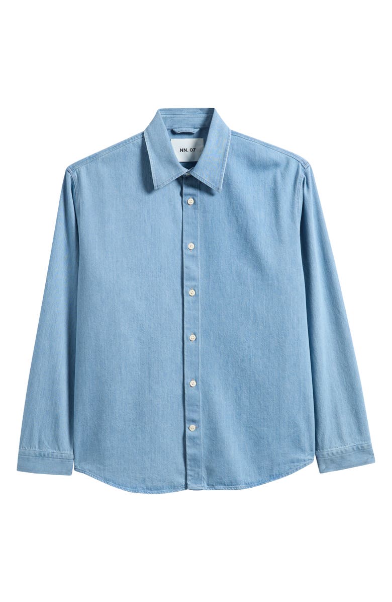 NN07 Casper 50033 Relaxed Fit Denim Button-Up Shirt, Alternate, color, Blue Denim