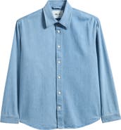 NN07 Casper 50033 Relaxed Fit Denim Button-Up Shirt
