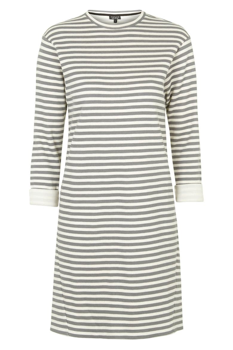 Stripe Sweater Dress, Alternate, color, BLACK MULTI