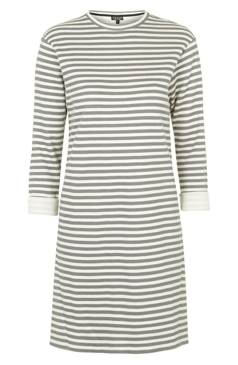 Topshop Stripe Sweater Dress, Alternate, color,