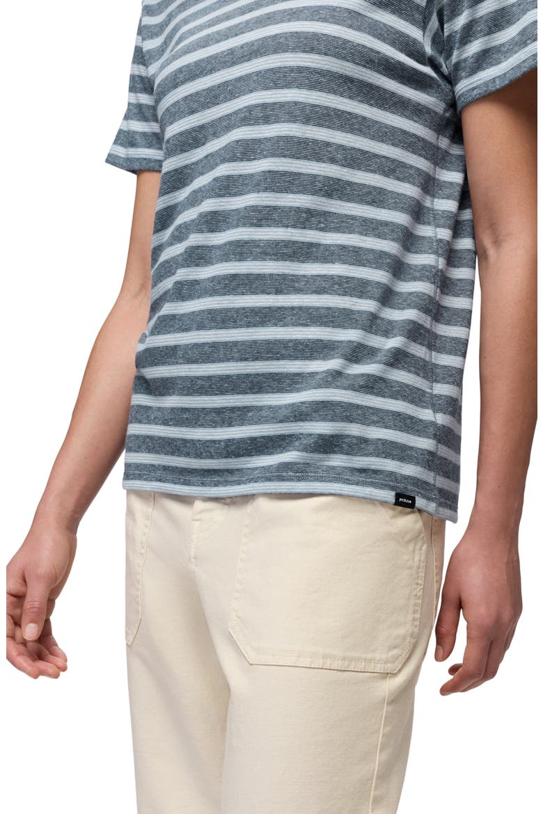 Cozy Up Crewneck T-Shirt, Alternate, color, GLACIER SKIES STRIPE