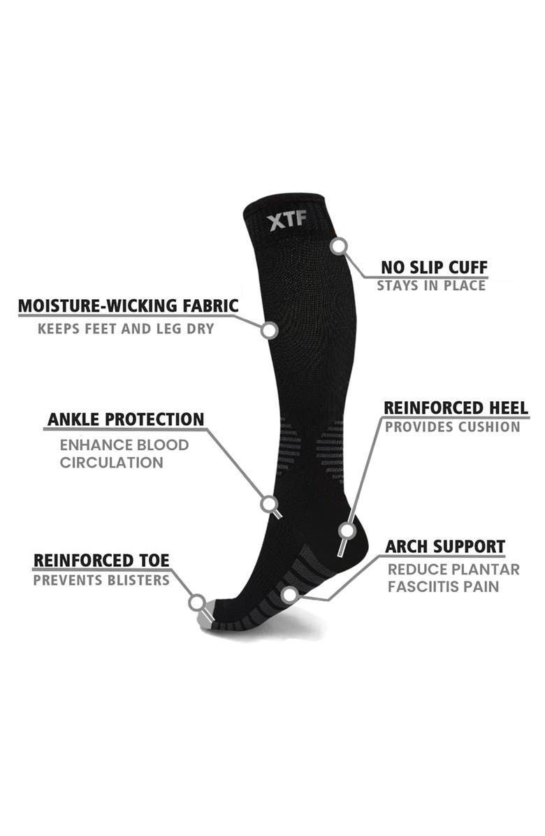 EXTREME FIT Assorted 6-Pack Antifatigue Recovery Socks, Alternate, color, Black Assorted