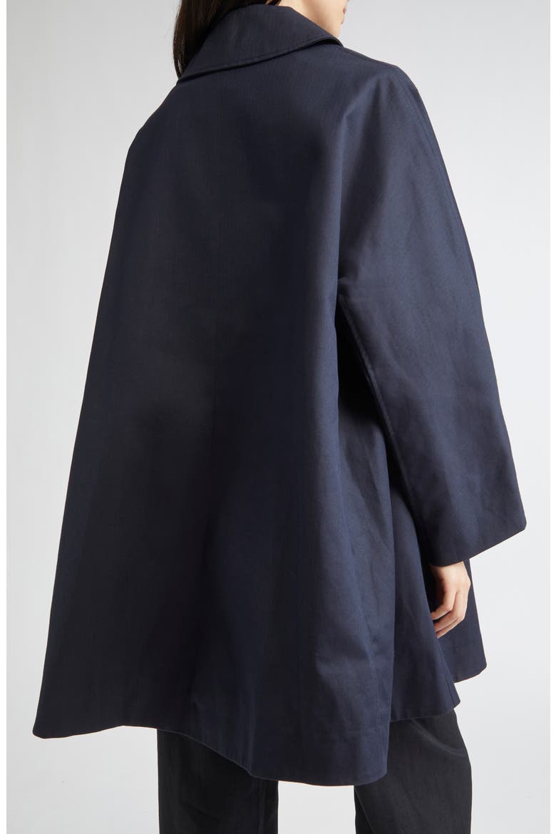 Waxed Cotton Peacoat, Alternate, color, NAVY