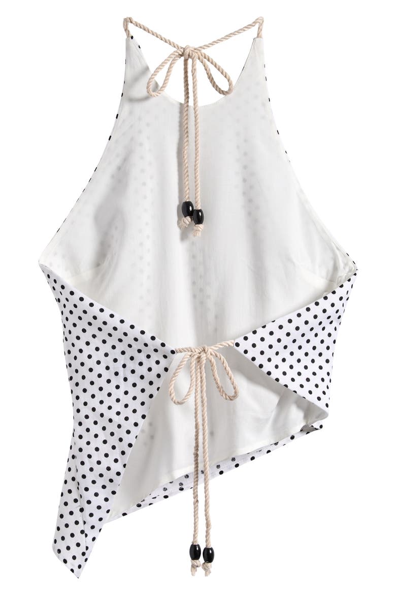 Reese Polka Dot Linen Top, Alternate, color, ECLIPSE DOT